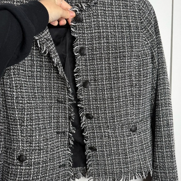 Rag And Bone Carmen Fringe Tweed Jacket Sz 4 - Picture 3 of 10